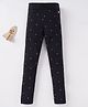 Ed-a-Mamma Cotton Knit Full Length Polka Printed Leggings - Black