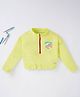 Ed-a-Mamma Cotton Full Sleeves Sweatshirt Text Print - Yellow