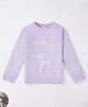 Ed-a-Mamma Cotton Full Sleeves Sweatshirt Text Print - Purple