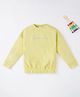 Ed-a-Mamma Cotton Full Sleeves Sweatshirt Text Print - Yellow