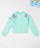 Ed-a-Mamma Cotton Sweatshirt With Floral Embroidery - Green