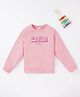 Ed-a-Mamma Cotton Sweatshirt With Text Print - Pink