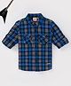 Ed-a-Mamma Cotton Full Sleeves Checkered Shirt - Blue