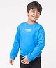 Ed-a-Mamma Sustainable Cotton Full Sleeves Sweatshirt Text Print - Blue