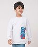 Ed-a-Mamma Sustainable Cotton Full Sleeves Sweatshirt Space Adventures Print - Ecru