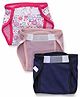 Ohms Nappies With Velcro Small Pack Of 3 - Pink Navy Purple