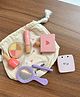 Playbox Glam it Up Wooden Make Up Toy Pretend Play Makeup Playset 100% Natural Wood- 10 Pieces
