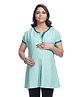 Kriti Half Sleeves Printed Maternity Kurta - Light  Green