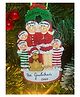 Little Surprise Box Family of 5 with a Pet Theme  Wooden Tree Ornament  - Multicolor