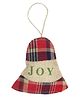 Little Surprise Box Jute Joy Bell Christmas Tree Ornament - Cream