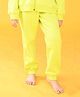 Anthrilo Fleece Solid Joggers - Lime Green