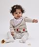 Theoni Organic Chekered Muslin Bandana Bib - Purple