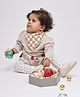 Theoni Organic Chequered Muslin Bandana Bibs - Beige