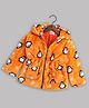 M'andy Full Sleeves Penguin Printed Hooded Jacket - Orange