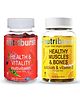 Nutriburst Health & Vitality Multivitamin with Healthy Muscles and Bones Calcium and Vitamin D Pack of 2 - 60 Gummies Each