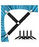 MOMISY Adjustable Bed Sheet Holder Straps Clips Pack of 4 - Black