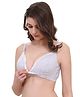 MOMISY Maternity Nursing Wire Free Cotton Breastfeeding Bra with - Lace Grey