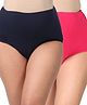 Morph Pack Of 2 Solid Maternity Post Delivery Period Panties - Navy Blue Dark Pink