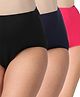 Morph Pack Of 3 Solid Maternity Post Delivery Period Panties - Black Dark Pink Navy Blue