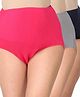 Morph Pack Of 3 Solid Maternity Post Delivery Period Panties - Navy Blue Dark Pink Grey