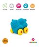 RUBBABU Natural Rubber Little Cat Pull Along Toy - Blue