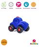 RUBBABU Natural Rubber Motown Police Car Pull Along Toy- Blue