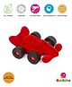 RUBBABU  Natural Rubber Modena Racer Car Pull Along Toy- Red