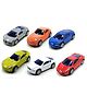 SVE Die-Cast Unbreakable Alloy Metal Car Mini Series Pull Back Action Car Series Pack of 6 - Multicolor