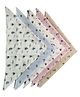 Trance Home Linen Super Soft 100% Cotton Thin Malmal Face Towels Hygiene Wash Cloth Hankies for New Babies Cotton Reusable Napkins Color Boats - 5 pcs