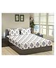 Trance Home Linen Pure Cotton Soft and Skin Friendly 200 TC King Fitted Printed Elastic Bedsheet with 2 Pillow Covers 78 x 72 Inches -  Aangan Blue