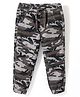 Babyhug Cotton Full Length Stretchable Trouser Camo Print- Grey & Green