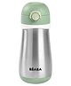 Beaba Stainless Steel Spout Bottle 350 ml - Sage Green