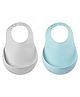Beaba Set of 2 Silicone Bib - Green Blue and Light Grey