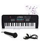 NEGOCIO  37 Keys Piano Keyboard for Beginners Musical Toy with Microphone - Black
