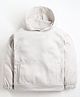 Cherry Crumble By Nitt Hyman Fleece Full Sleeves Solid Hooded Sweatshirt - Grey