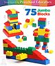 IntelliSkills Premium 75 Jumbo Building Blocks | Large Multicolour Blocks | Infinite Formations | Stack & Fix Construction Set | Educator Recommended