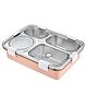 Yamama 4 Grid Insulated Stainless Steel Lunch Box With Separate Bowl With Lid - Pink