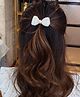 CHOKO Handmade Pearl Embellished Bow Detailing Hair Clip -  - Off White