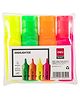 Deli Very Bright Fluorescent Ink Color Highlighter Pack of 4 - Multicolour