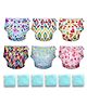 SuperBottoms Cloth Diapers For Babies Value Freesize UNO New Version Combo Pack of 6- Multicolor