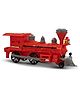 Baybee Steam Engine Train Toys for Kids, Pull and Go Train Toy with Light, Engine Toys Train Toy Vehicle Playset for Kids - Red