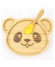 Starkiddo Panda Bamboo Suction Plate and Learning Weaning Set - Yellow