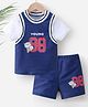 Kookie Kids Half Sleeves Two Piece Swimsuit Young 88 Print - Blue