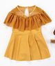 Kookie Kids Half Sleeves Frock Swimsuit Solid Colour - Yellow & Brown