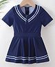 Kookie Kids Half Sleeves Frock Swimsuit Solid Colour - Navy Blue