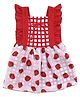 Kookie Kids Sleeveless Frock Swimsuit Strawberry Print - Red