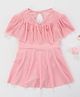 Kookie Kids Cape Sleeves Solid Color Frock Swimsuit - Pink