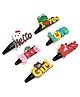SKD Set Of 6 Frog & Bear With text Applique Embellished Hair Clips - Multi Colour