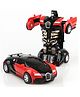 Bump & Go Action 2 in 1 Robot Car Toy with 3D Light and Music Transformer Car for Kids (Assorted Color)