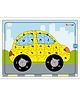 TodFod Car Shaped Wooden Jigsaw Puzzle Gujarati Alphabets  Yellow - 36 Pieces